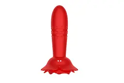Анальна червона вібро пробка Rose rotating anal plug Boss Series 56-2026 103419 - мініатюра 3
