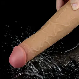 Реалістичний вібратор Lovetoy Nature Cock 20.5 см тілесний - мініатюра 14