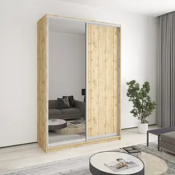 Шафа-купе дводверна MebelStar Комбо AL ДСП/Дзеркало 160x60x240 см Дуб тахо (MBS-4149)
