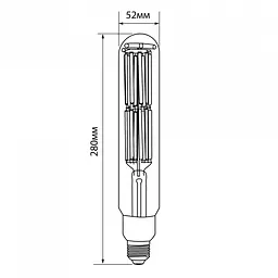 LED лампа VIDEX Filament T52F 50W E27 5000K - мініатюра 3