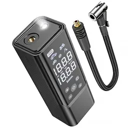 Автомобільний насос Hoco ZP7 Maddy smart (5000 mAh) Black