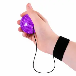 Дитячий м'яч Пострибунчик PR2511(Violet) тренажер, м'яч 6 см, світиться, з мотузкою 1 м - мініатюра 2