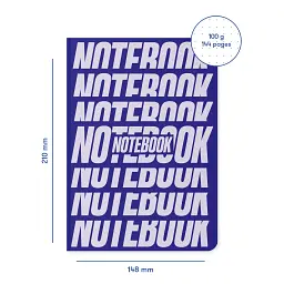 Блокнот в крапку «NOTEBOOK» синій - мініатюра 2