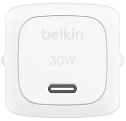 Belkin Зарядний пристрій мережевий 30Вт USB-С PD PPS, кабель USB-С > USB-C, 1 м, PVC, білий - мініатюра 5