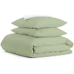 Комплект постільної білизни Cosas Olive Полуторний оливка (Ranfors_Olive_White_160)