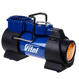 Автомобільний компресор Vitol 150psi 15Amp 40л Провід 3 м Шланг 1 м R13-16 Ліхтар (K-60) - мініатюра 7