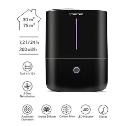 Зволожувач повітря Trotec B 2 E ультразвуковий чорний (1160000051) - мініатюра 4