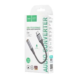 Адаптер Hoco LS36 Fresh Digital Type-C to 3.5 audio converter Black - мініатюра 2
