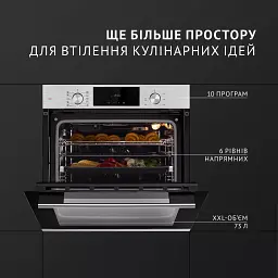 Духова шафа електрична Perfelli Diamond 6D10N Inox - мініатюра 2