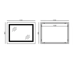 Дзеркало Mixxus Warm MR02-120x80 (годинник, LED-підсвічування, антизапотівання) (MI6001) - мініатюра 6
