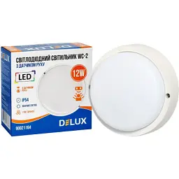 Світильник Delux WC-2 12 Вт 5000K IP54 з датчиком руху (90021164) - мініатюра 2