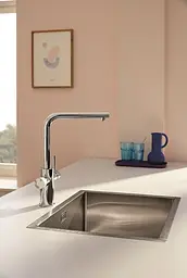 Змішувач для кухні з підключенням питної води з висувним виливом Grohe Blue Pure Minta 30601000 Хром - мініатюра 5