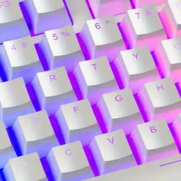 Набір напів прозорих кейкапів PBT / 97 клавіш / OEM профіль / White