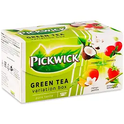 Чай Pickwick зелений асорті зі шматочками фруктів та ягід 20х1.5 г (8711000684160)