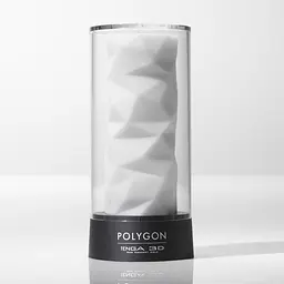 Мастурбатор Tenga 3D Polygon з ламаною текстурою, 24х7 см (білий)