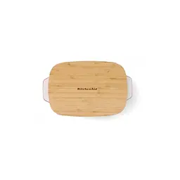 Форма для випікання KitchenAid з кришкою керамогранітна 3,8 л Червона (CC006108-001) - мініатюра 3