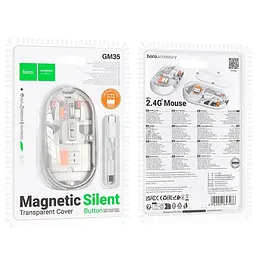 Мишка Hoco General dual-mode silent wireless mouse GM35 (battery version) |2.4G+BT, 800-1200-1600DPI - мініатюра 2