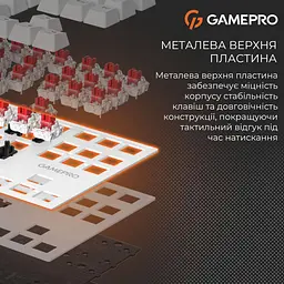 Клавіатура GamePro Genesis Joker 87% Red switches (MK124W) - мініатюра 15