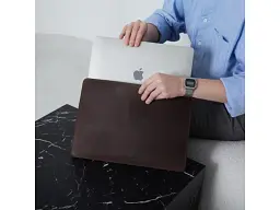 Чохол для ноутбука InCarne Gamma Plus MacBook Pro 16 2019-2025 (класична шкіра) коричневий (gamma-plus-brown-pro-16) - мініатюра 7