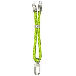 Дата кабель-шнурок Hoco GH5 Elegant Type-C to Lightning (0.21m) Fluorescent Green - мініатюра 2