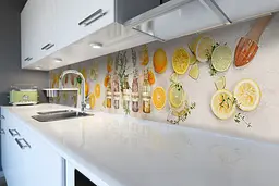 Кухонний фартух Цитруси та Трави для кухні наклейка Прованс Апельсини Помаранчевий 60х300 см Happy Pocket Z180517 - мініатюра 6