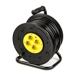 Мережевий подовжувач PowerPlant 50 м, 3x2.5мм2, 16А, (JY-2002/50) (PPRA16M50S4L)