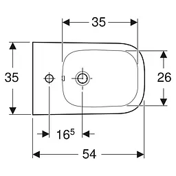 Біде підвісне Geberit Smyle Square 500.209.01.1, Білий - мініатюра 4
