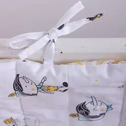 Борт в ліжечко MirSon Kids Time 18-0003 Pinokio захисний білий - мініатюра 5