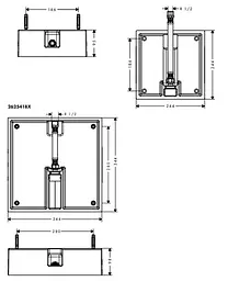 Прихована частина Hansgrohe Raindance E для верхнього душу 400x400 мм 1jet 26254180 - мініатюра 2