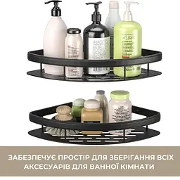 Кутова полиця для ванної кімнати - мініатюра 5