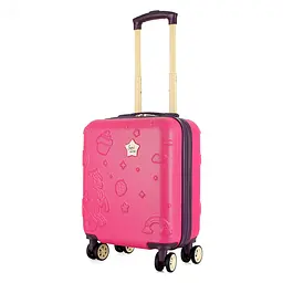 Валіза дитяча Semi Line 16 дюймів (XS) Rose/Black, ABS пластик, 4 колеса 360°, ручна поклажа, 19 л, для дітей 4+, рожево-чорний