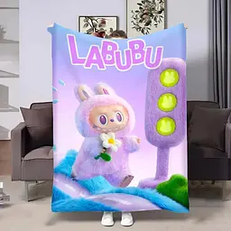 Плед 3D Лабубу №4 м’який плюшевий подарунковий 160×200 см