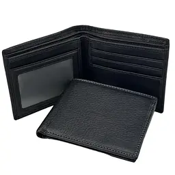 Класичне чорне шкіряне портмоне Tiding Bag M39-1023-3A - мініатюра 1
