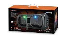 Портативный музыкальный центр бумбокс REAL-EL X-757 Black - мініатюра 10