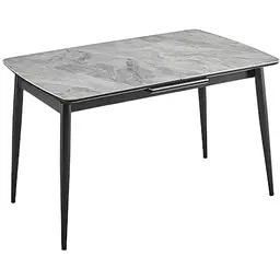 Стіл обідній Prestol Лейк розкладний 1200/1500x800x750 сірий глянець