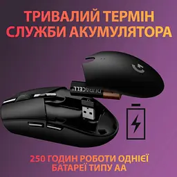 Комп'ютерна миша Logitech Wireless Gaming Mouse G305 Black teh0023049 - мініатюра 7
