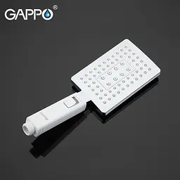 G3007-8 Змішувач для ванни підлоговий короткий гусак білий/хром Ø35 Gappo Jacob 1/3, Білий - мініатюра 5