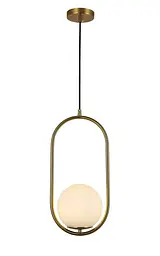 Світильник люстра підвісна в стилі лофт куля Levistella 91639-1 BRZ+WH