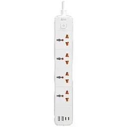 Мережевий фільтр Biva PS-05 4 sockets + 2USB 15W + 2TypeC 20w 2m Power Strip White - мініатюра 5