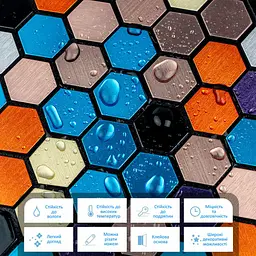 Самоклеюча алюмінієва плитка Sticker Wall 300х300х3мм Кольорова SW-00001932 - мініатюра 4