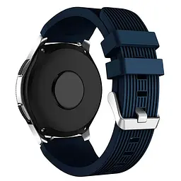 Силіконовий ремінець Watchbands Galaxy для Samsung Gear S3 Samsung Galaxy Watch 46mm - темно-синій (WB001GALAXYDARKBLUE) - мініатюра 3