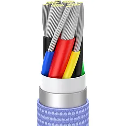 Кабель Baseus Crystal Shine Series Fast Charging Cable Type-C to Type-C 100W 1.2m CAJY000605 Purple - мініатюра 3