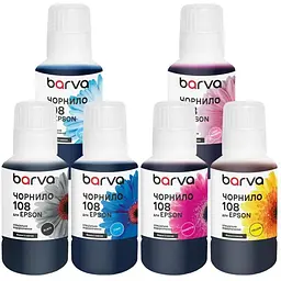 Чорнило Barva Epson 108 6x140 мл, BK/C/M/Y/LC/LM, special, OneKey (E108-140-MP)