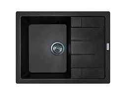 Кухонна мийка Adamant Anila 645x495x200 чорний металік 100001397, Чорний