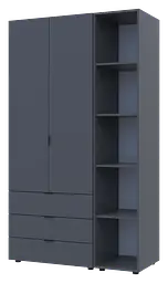 Комплект Doros Гелар з Етажеркою Графіт 2 ДСП 115.7х49.5х203.4 (42005054)
