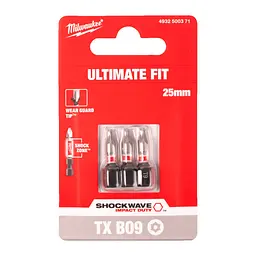 Біта SHOCKWAVE MILWAUKEE, TX BO9, 25мм, (3шт) - мініатюра 2