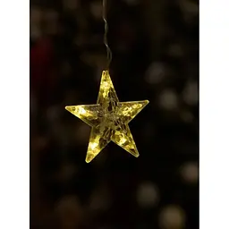 Гірлянда-штора з формами дзвіночка, ялинки та оленя 12 PCS light 30 біла (GR- 46_296) - мініатюра 2