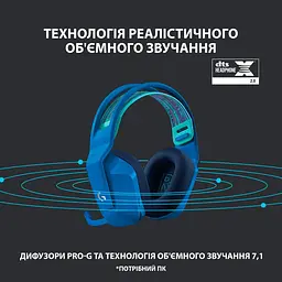 Бездротова гарнітура Logitech G733 Lightspeed Wireless RGB Blue (981-000943) - мініатюра 10