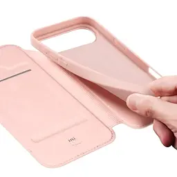 Чохол-книжка Dux Ducis з кишенею для візиток для Apple iPhone 17 Air (6.5) Rose Gold - мініатюра 4