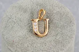 Кулон Xuping Jewelry літера U 1,5 см золотистий